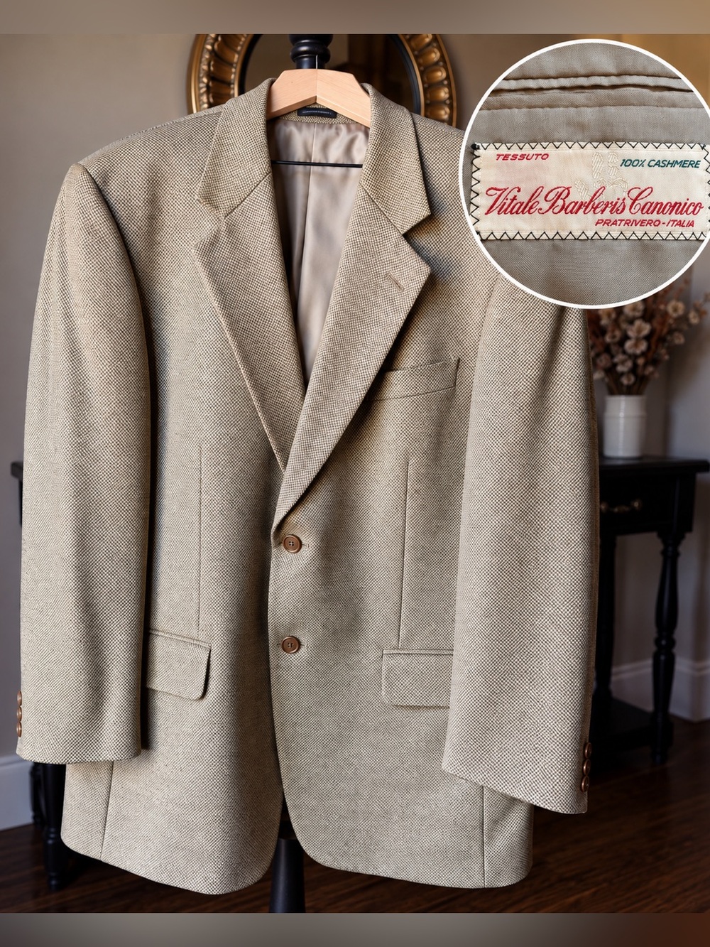Arnold Brant 100% Cashmere Blazer Union Made Canada Vitale Barberis Canonico 44R
